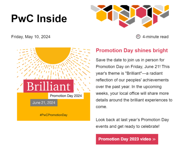 Reimagining PwC Inside: A modern and personalized internal newsletter