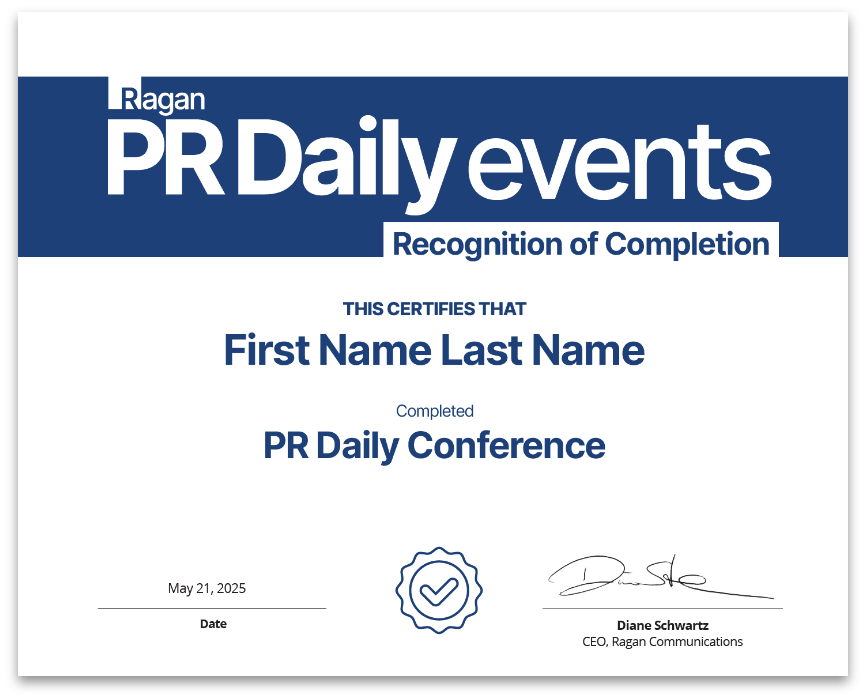 PR Daily Conference Certificate